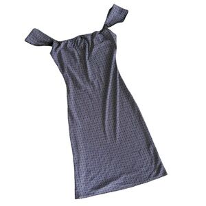 Vintage Patterned Midi Dress
